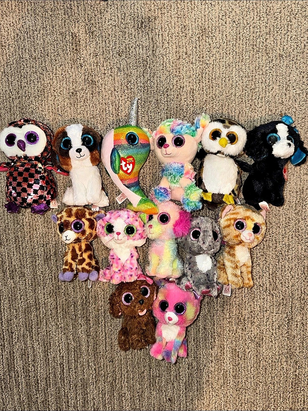 Ty Plush Toy Lot of 13 (6 with tags)